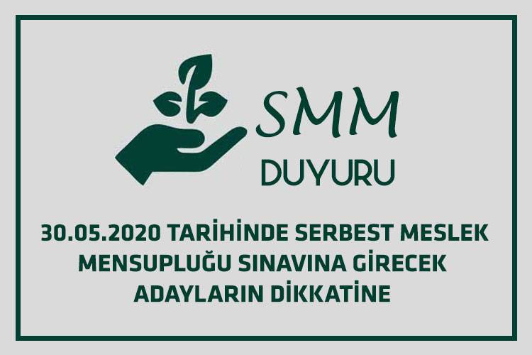 30 MAYIS’TA YAPILACAK OLAN SMM VE SYMM  SINAVI İLE İLGİLİ ÖNEMLİ DUYURU