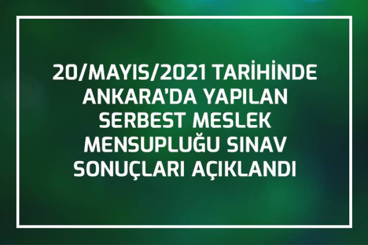 SMM SINAVLARI SONUÇLANDI