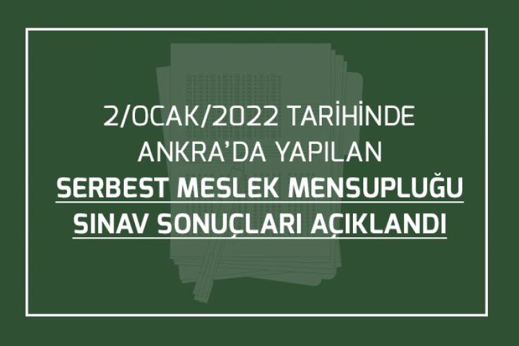 SMM SINAVLARI SONUÇLANDI