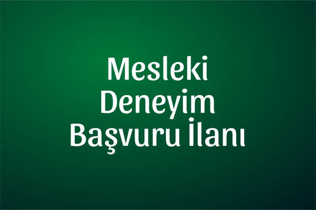 MESLEKİ DENEYİM KAZANMA ÇALIŞMASI
